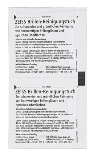 Čistiace obrúsky Zeiss Glasses 10 kusov