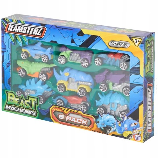 Mini set do auta DINOSAURS 9x SPRINGS CARS Teamsterz Beast Machine