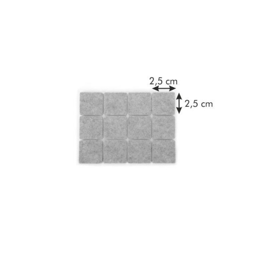Samolepiace podložky pod nábytok 30x30mm, 24 ks.