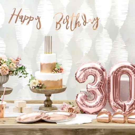 LUX papierové taniere ROSE GOLD hen party EXOTIC rosegold x6