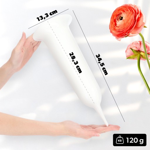 VIN NA CINTORÍN, INŠTALOVANÝ NÁHROBNÝ NÁHOBNÍK, BIELY 35cm, NA KVETY, NÁHRBNÝ NÁHRBNÝ NÁHOBNÍK.