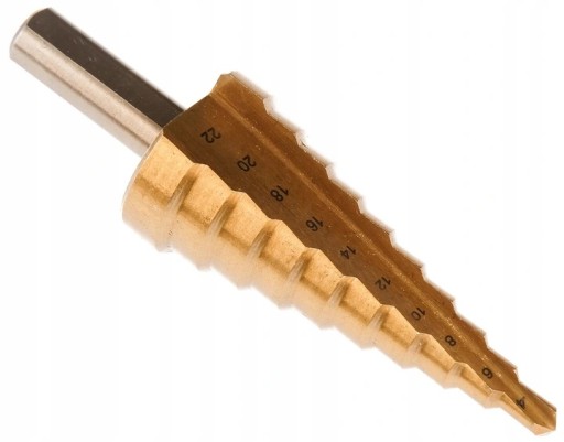 HS TYTAN kužeľový stupňovitý vrták 4-22 mm vrtáky