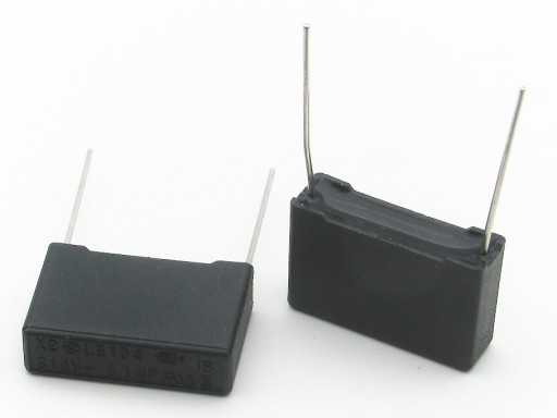 KONDENZÁTOR X2 100nF / 310V MKP - OKAYA LE-MX - JAPONSKO - 5 KS