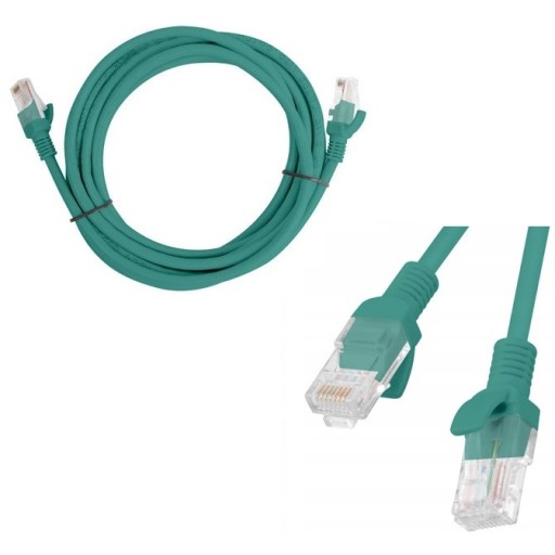 PATCHCORD RJ45 CAT.5e sieťový kábel 3m zelený