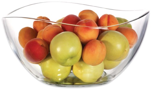 Lav sklenená šalátová misa veľká misa vlna vlna 1500ml 21cm na ovocné šaláty