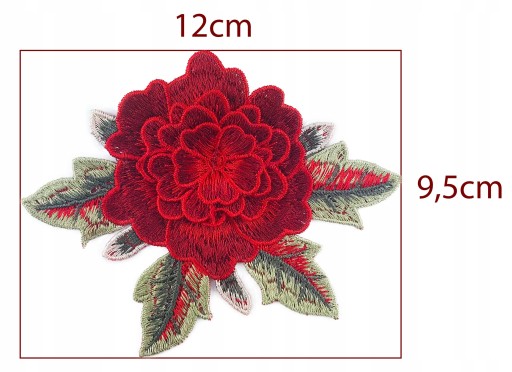 Rose EFFECT 3D nášivka s výšivkou kvetov