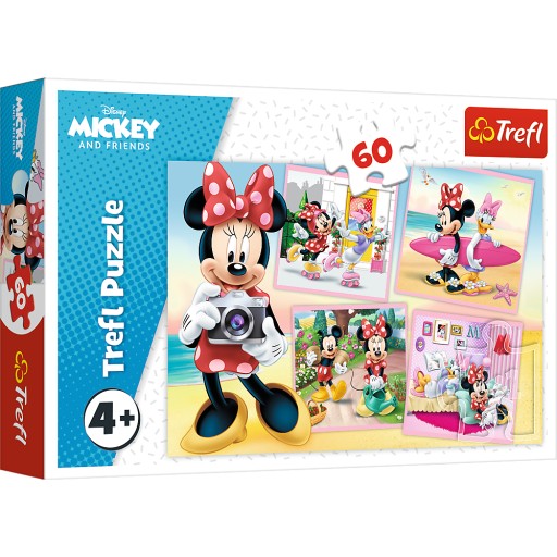 PUZZLE 60 PUZZZLE PRE DETI MICKEY MOUSE MICKEY MINNIE DAISY 4+ KOCKY
