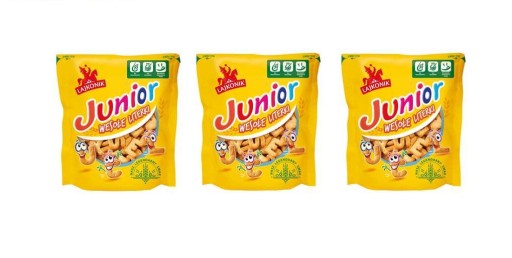 LAJKONIK JUNIORSKÉ CRACKERS VESELÉ PÍSMENKÁ 3x 120G