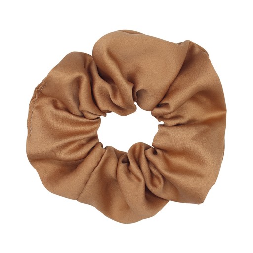 Vlasy scrunchie scrunchie, saténová, boho, hnedá, matná saténová