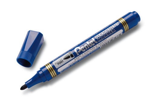 Pentel N850C modrý okrúhly permanentný popisovač