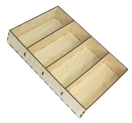 DEKOROVÁ KRABIČKA so 4 priehradkami 31,8x21,2x5,5cm PE36