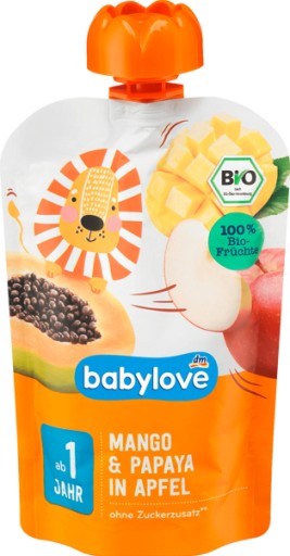 Babylove BIO dezert Papaya Mango Apple Mousse