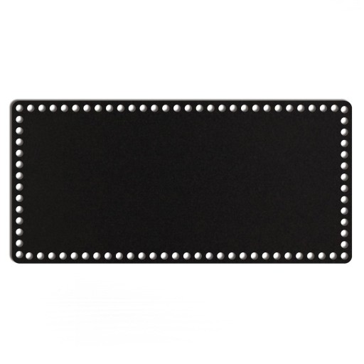 čierny základný košík dno 22x46cm HDF obdĺžnik