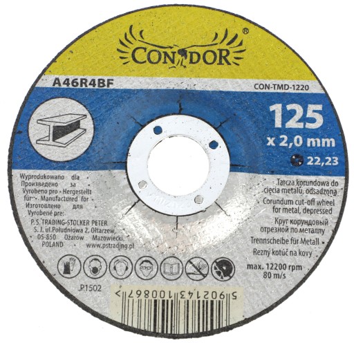 PONÚKANÝ KORUNDOVÝ KOTOUČ NA KOV 125x2,0mm