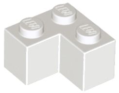 LEGO 2X2 ROHOVÁ BIELA 2357 PRE 10 KS