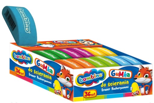 Farebná školská guma Bambino 1 ks