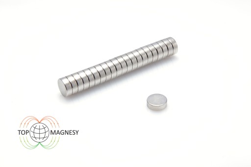 Neodymový cylindrický magnet MW 8x2,6 N38, sada 10 kusov