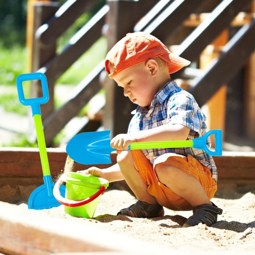 VEĽKÁ LOPATA A HRABĽA DO PIESKU NA PLÁŽOVÉ PÍSOMSKO 44 cm SET PRE DETI