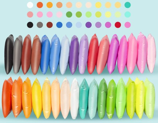 FOAM Polymer Clay Plasticine 24 kusov Set + príslušenstvo Modelovacia hmota