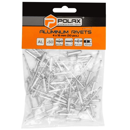 POLAX HLINÍKOVÉ TRYSKANÉ NITY 4x16MM 50KS/BAL