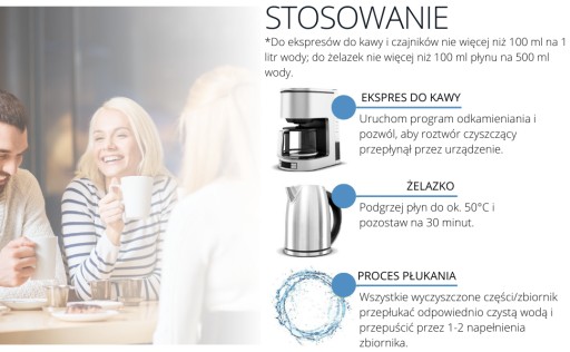 Wessper GreenMax odstraňovač vodného kameňa pre kávovar, rýchlovarnú kanvicu, žehličku, 0,5 l, 500 ml