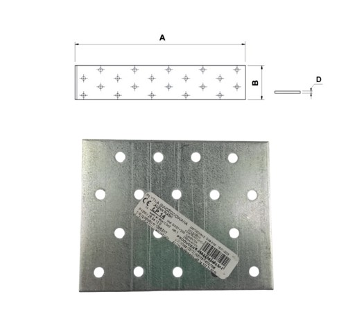 Plochá spojka LP-14 rozmery 80x100mm Skrutka-kov