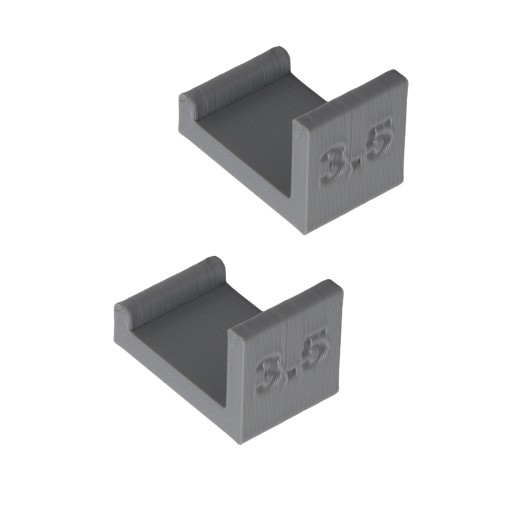 4 x Dištančné podložky na nastavenie čiel skriniek, 3,5 mm, 2 hrúbky