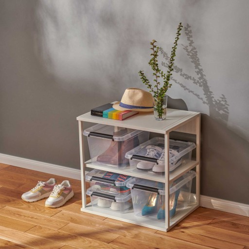 PLASTOVÝ KONTAJNER S VEKOM NA ÚLOŽNÝ BOX ORGANIZÁTOR 3,1L