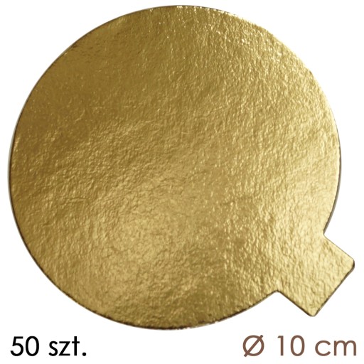 Banketové mini podložky do monoporcií 10 cm - zlatá podložka 50 ks
