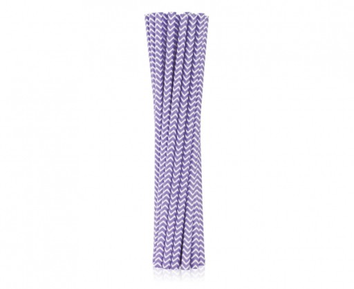 LILA PAPIEROVÉ SLAMKY SO VZOROM 12KS 20 CM