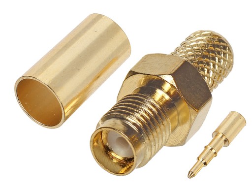 RSMA zásuvka (RP-SMA) 50Ohm krimpovací kábel H-155