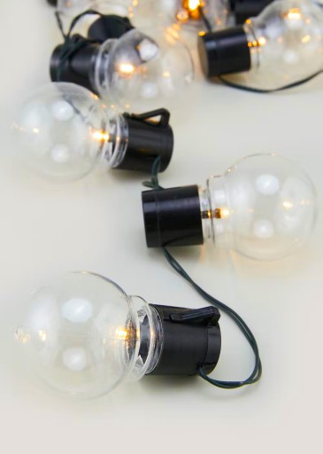 Záhradná LED solárna girlanda s 10 x LED žiarovkami