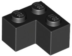 LEGO 2X2 BLACK CORNER 2357 CENA ZA 10 KS