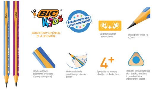 BIC HRUBÁ ceruzka NA UČENIE PÍSANIA HB 1 kus modrá