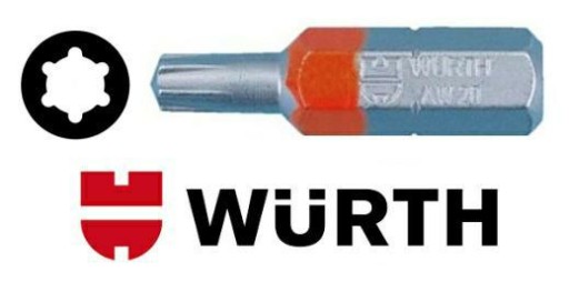 WURTH BIT AW20 25mm ČERVENÝ PRE NÁSTROJNÉ SKRUTKY, ČEPELE