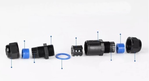 Hermetická objímka 3x1,5mm2 IP68 VODOtesný káblový konektor 3-pinový konektor
