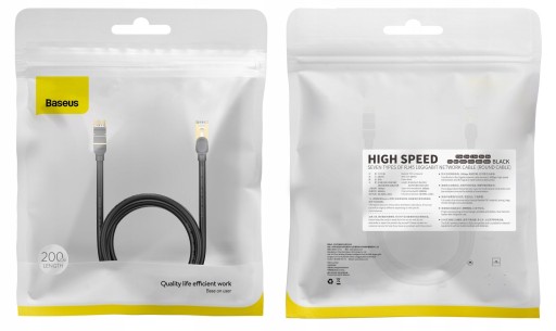 LAN KÁBEL BASEUS RJ45 ETHERNET INTERNETOVÝ KÁBEL CAT7 10 Gb/s 2 m