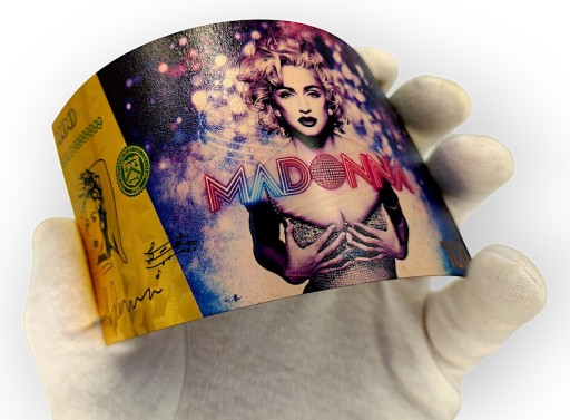 MADONNA Jedinečná ZLATÁ BANKOVKA Zberateľský DARČEK PRE FANOUŠKA