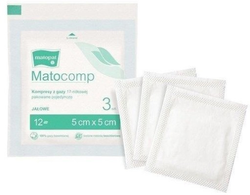 KOMPRESY STERILE GAZE 5x5cm (3ks) v papierovom obale
