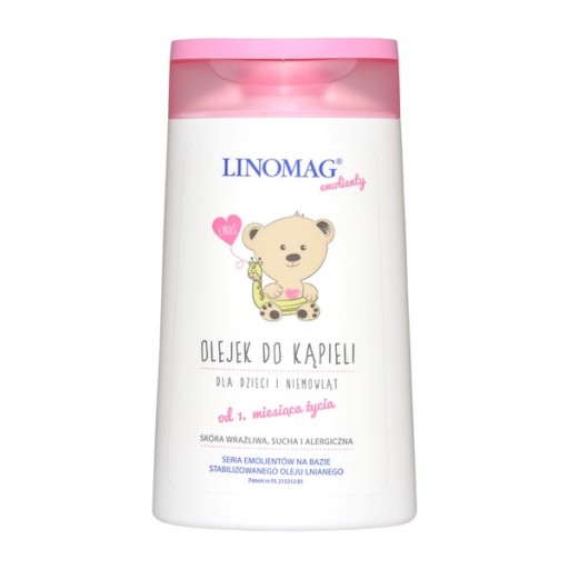 Kúpeľový olej Linomag pre deti od 7 mesiacov, 200 ml