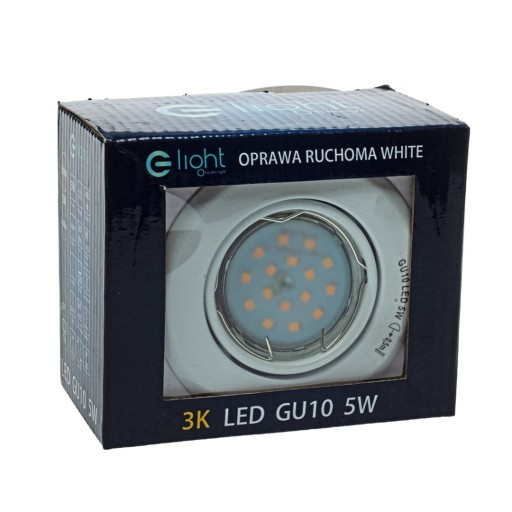 OKRUHÁ GU10 1X5W LED BIELA EKZ2556 Milagro