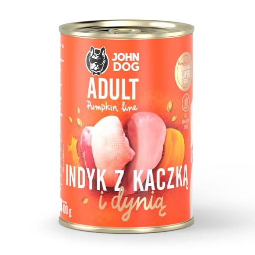 John Dog mokré krmivo morčacie kačica tekvica 400 g