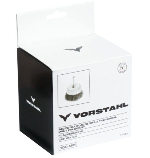 Predná kefa VORSTAHL so stopkou z vlnitého drôtu 50 mm