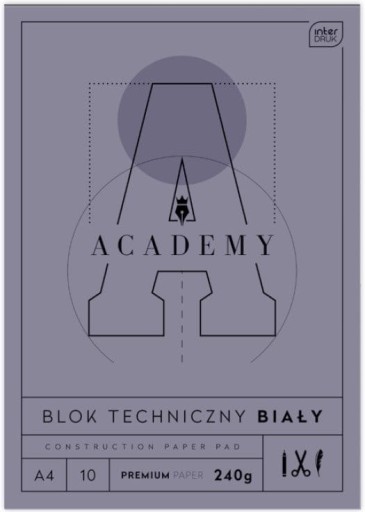 Technický blok A4 10k biely Interdruk ACADEMY