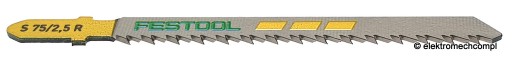 List do priamočiarej píly FESTOOL WOOD FINE CUT S 75/2,5 R zubov DOWN