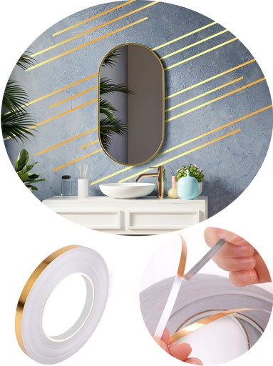 Ozdobná dekoračná páska Samolepiaca Gold Decor 2,5cm 20m