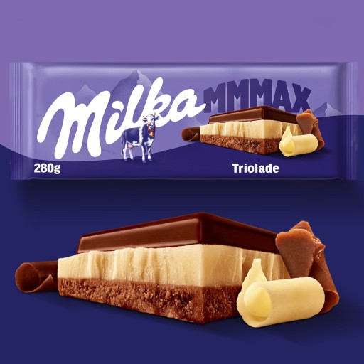 Milka veľká mliečna čokoláda Mmmax Triolade 280 g