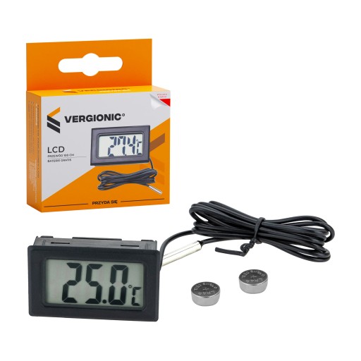 TEPLOMER s izbovou sondou, elektronický, digitálny, čierny