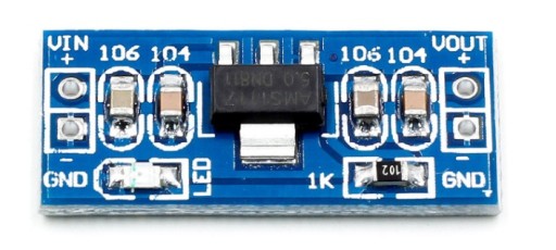 AMS1117 5V mini napájací modul + kolíky