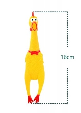 Gumová hračka KURAČKA pre psov, pískacia, 16 cm